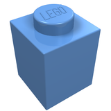 LEGO 3005 Brick 1 x 1 in Medium Blue - Authentic LEGO Part