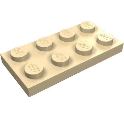 LEGO 3020 Plate 2 x 4 in Tan - Authentic LEGO Part
