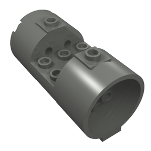 LEGO 30360 Cylinder 3 x 6 x 2 2/3 Horizontal - Round Connections Between Interior Studs in Dark Bluish Gray - Authentic LEGO Part