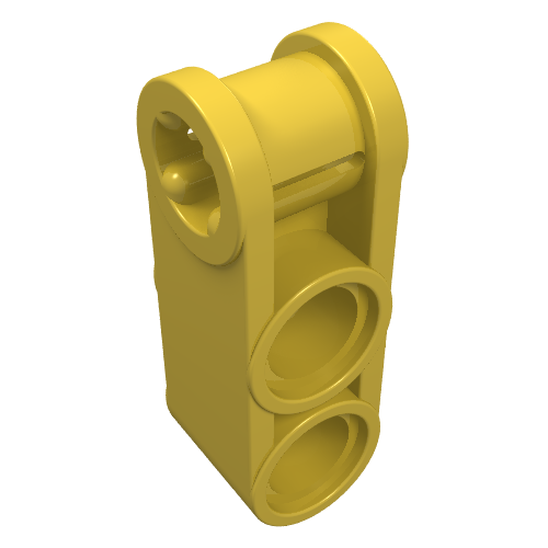 LEGO 42003 Technic, Axle and Pin Connector Perpendicular 3L with 2 Pin Holes in Yellow - Authentic LEGO Part
