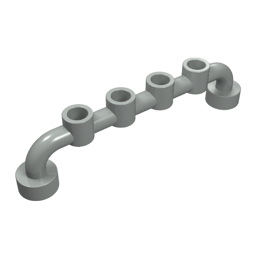 LEGO 6140 Bar 1 x 6 with Hollow Studs in Light Gray - Authentic LEGO Part