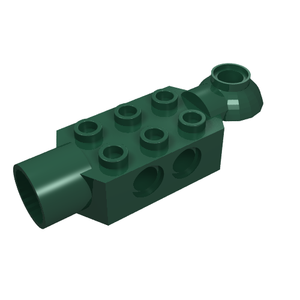 LEGO 47454 Technic, Brick Modified 2 x 3 with Pin Holes, Rotation Joint Ball Half Horizontal, and Rotation Joint Socket in Dark Green - Authentic LEGO Part