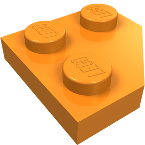 LEGO 26601 Wedge, Plate 2 x 2  Cut Corner in Orange - Authentic LEGO Part