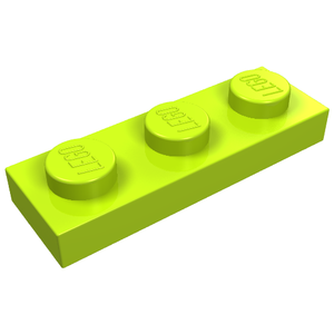 LEGO 3623 Plate 1 x 3 in Lime - Authentic LEGO Part