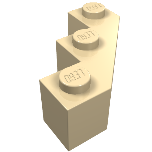 LEGO 2462 Brick, Modified Facet 3 x 3 in Tan - Authentic LEGO Part