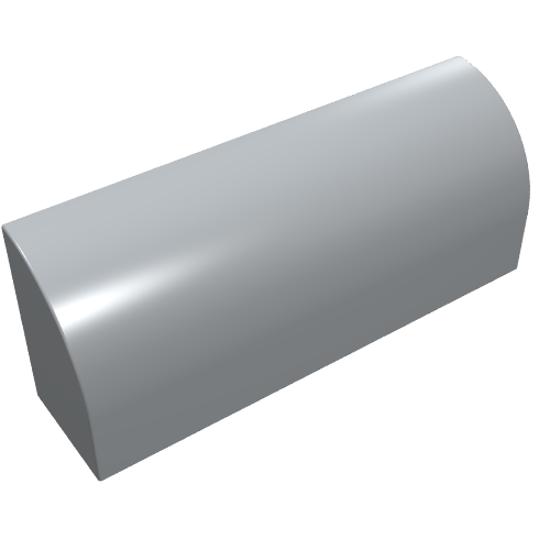 LEGO 6191 Slope, Curved 1 x 4 x 1 1/3 in Light Bluish Gray - Authentic LEGO Part