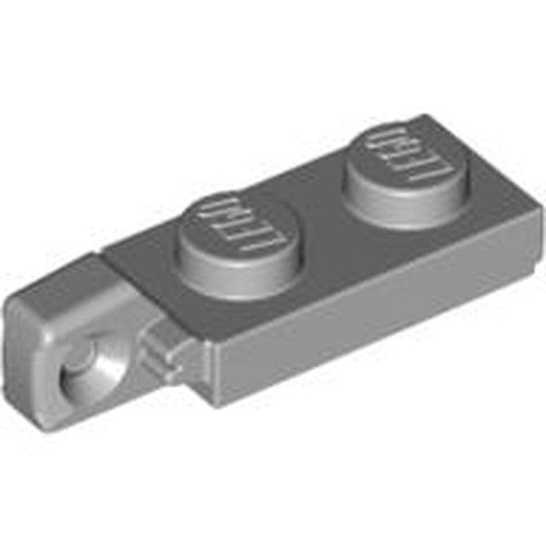 LEGO 44301a Hinge Plate 1 x 2 Locking with 1 Finger on End with Bottom Groove in Light Bluish Gray - Authentic LEGO Part
