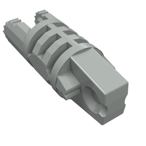 LEGO 30554a Hinge Cylinder 1 x 3 Locking with 1 Finger and 2 Fingers on Ends, without Hole in Light Gray - Authentic LEGO Part