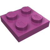 LEGO 3022 Plate 2 x 2 in Magenta - Authentic LEGO Part