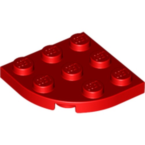 LEGO 30357 Plate, Round Corner 3 x 3 in Red - Authentic LEGO Part