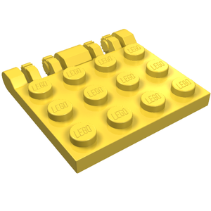 LEGO 44570 Hinge Plate 3 x 4 Locking Dual 2 Fingers in Yellow - Authentic LEGO Part