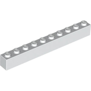 LEGO 6111 Brick 1 x 10 in White - Authentic LEGO Part