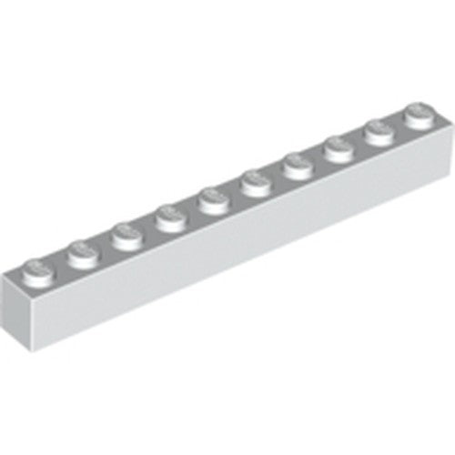 LEGO 6111 Brick 1 x 10 in White - Authentic LEGO Part