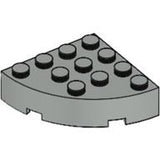 LEGO 2577 Brick, Round Corner 4 x 4 Full Brick in Light Gray - Authentic LEGO Part