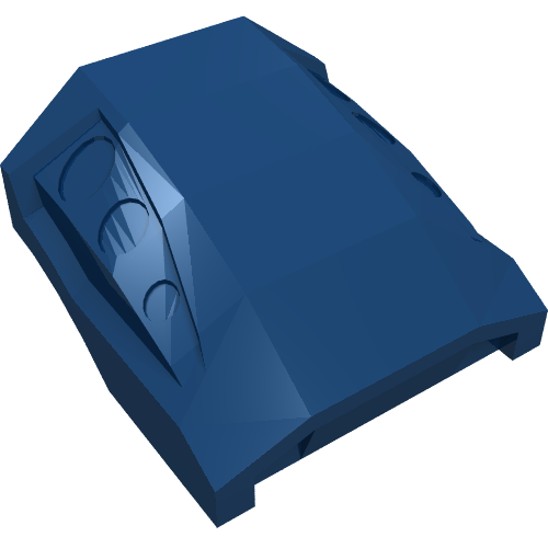 LEGO 44675 Slope, Curved 2 x 2 with Debossed Side Ports in Dark Blue - Authentic LEGO Part