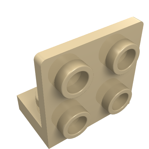 LEGO 99207 Bracket 1 x 2 - 2 x 2 Inverted in Tan - Authentic LEGO Part