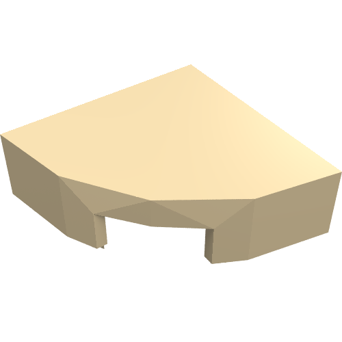 LEGO 25269 Tile, Round 1 x 1 Quarter in Tan - Authentic LEGO Part