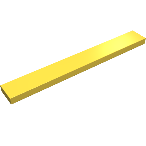 LEGO 4162 Tile 1 x 8 in Yellow - Authentic LEGO Part