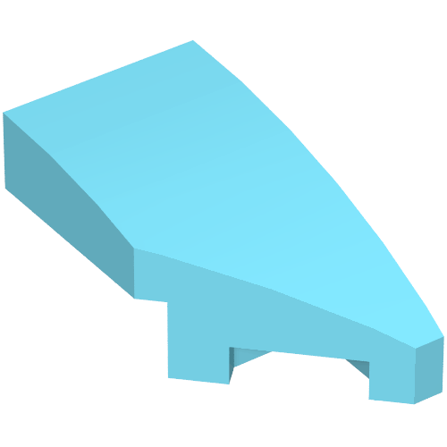LEGO 29119 Wedge 2 x 1 x 2/3 Right in Medium Azure - Authentic LEGO Part