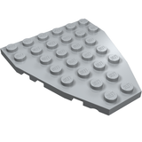 LEGO 50303 Wedge, Plate 7 x 6 with Stud Notches (Boat Bow Plate) in Light Bluish Gray - Authentic LEGO Part