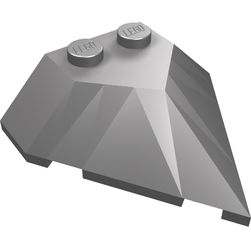 LEGO 22391 Wedge 4 x 4 Pointed in Flat Silver - Authentic LEGO Part