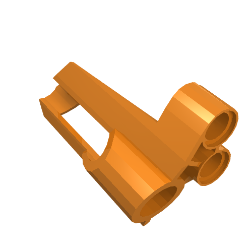 LEGO 32527 Technic, Panel Fairing # 5 Small Short, Large Hole, Side A in Orange - Authentic LEGO Part