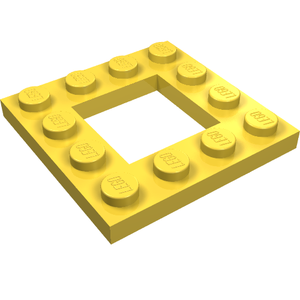LEGO 64799 Plate, Modified 4 x 4 with 2 x 2 Open Center in Yellow - Authentic LEGO Part