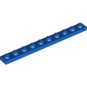 LEGO 4477 Plate 1 x 10 in Blue - Authentic LEGO Part