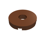 LEGO 15535 Tile, Round 2 x 2 with Hole in Reddish Brown - Authentic LEGO Part