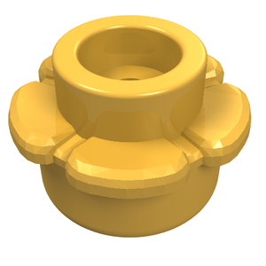 LEGO 24866 Plate, Round 1 x 1 with Flower Edge (5 Petals) in Bright Light Orange - Authentic LEGO Part