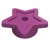 LEGO 11609 Plate, Round 1 x 1 with Star and Small Pin Hole in Magenta - Authentic LEGO Part