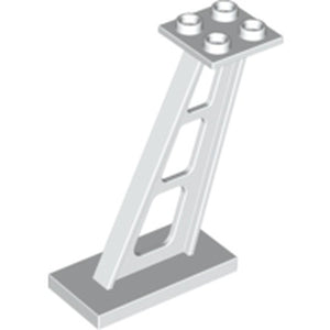 LEGO 4476b Support 2 x 4 x 5 Stanchion Inclined, 5mm Wide Posts in White - Authentic LEGO Part