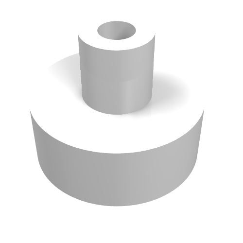 LEGO 20482 Tile, Round 1 x 1 with Bar and Pin Holder in White - Authentic LEGO Part