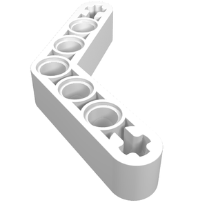 LEGO 32348 Technic, Liftarm, Modified Bent Thick 1 x 7 (4 - 4) in White - Authentic LEGO Part