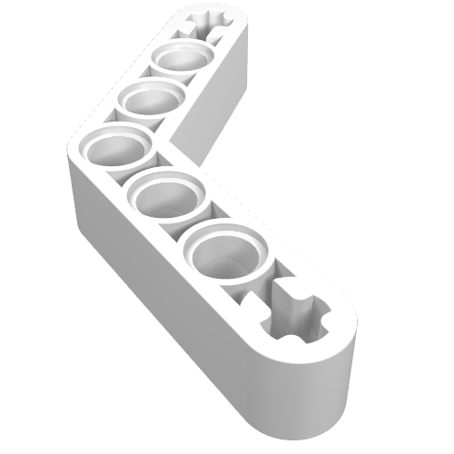 LEGO 32348 Technic, Liftarm, Modified Bent Thick 1 x 7 (4 - 4) in White - Authentic LEGO Part