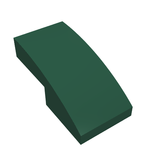 LEGO 11477 Slope, Curved 2 x 1 x 2/3 in Dark Green - Authentic LEGO Part