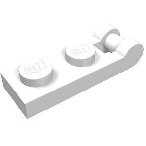 LEGO 60478 Plate, Modified 1 x 2 with Bar Handle on End in White - Authentic LEGO Part