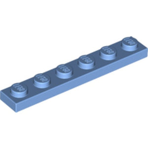 LEGO 3666 Plate 1 x 6 in Medium Blue - Authentic LEGO Part