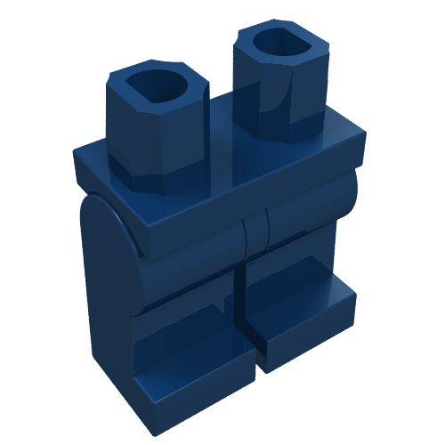 LEGO 970c00 Hips  and Legs Plain in Dark Blue - Authentic LEGO Part
