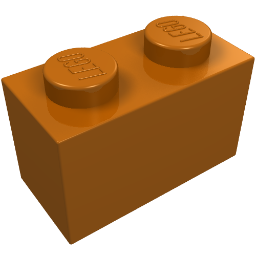 LEGO 3004 Brick 1 x 2 in Dark Orange - Authentic LEGO Part