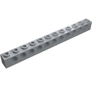 LEGO 3895 Technic, Brick 1 x 12 with Holes in Light Bluish Gray - Authentic LEGO Part