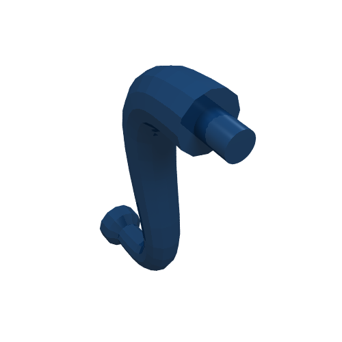 LEGO 43892 Animal Body Part / Plant, Tail / Trunk / Tentacle / Tongue / Vine / Tree Branch (Short Tip) in Dark Blue - Authentic LEGO Part