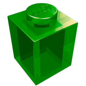 LEGO 3005 Brick 1 x 1 in Trans-Green - Authentic LEGO Part