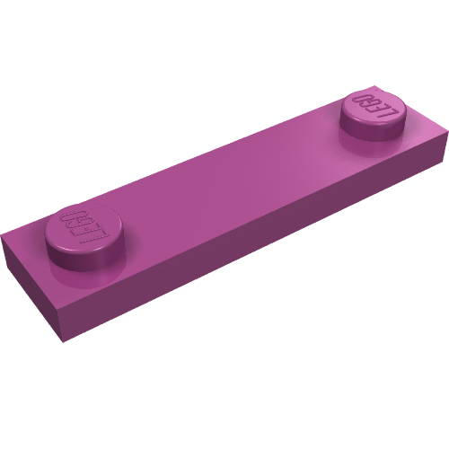 LEGO 41740 Plate, Modified 1 x 4 with 2 Studs with Groove in Magenta - Authentic LEGO Part