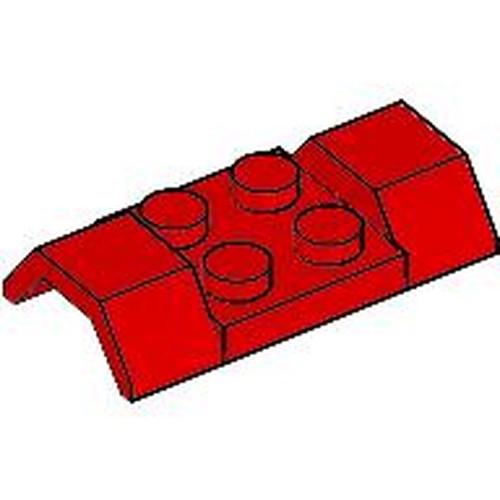 LEGO 3787 Vehicle, Mudguard 2 x 4 with Arch Smooth in Red - Authentic LEGO Part