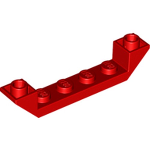 LEGO 52501 Slope, Inverted 45 6 x 1 Double with 1 x 4 Cutout in Red - Authentic LEGO Part