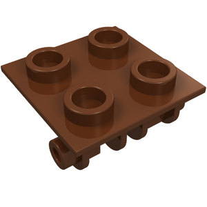 LEGO 6134 Hinge Brick 2 x 2 Top Plate in Reddish Brown - Authentic LEGO Part