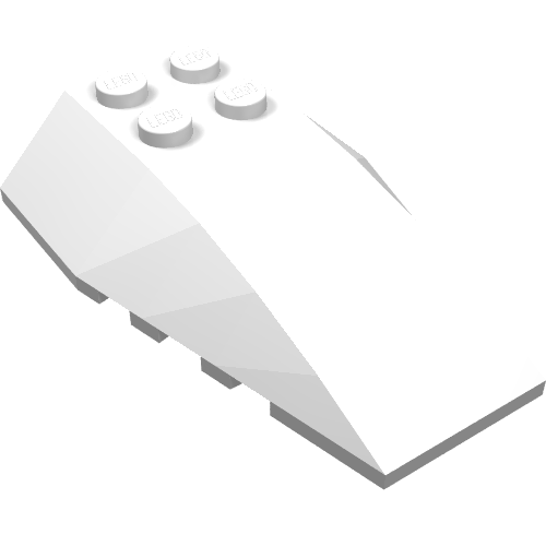 LEGO 43712 Wedge 6 x 4 Triple Curved in White - Authentic LEGO Part