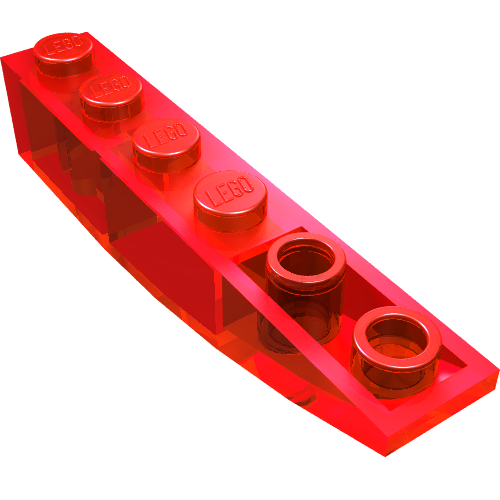 LEGO 42023 Slope, Curved 6 x 1 Inverted in Trans-Red - Authentic LEGO Part