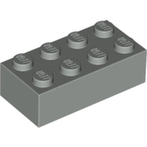 LEGO 3001 Brick 2 x 4 in Light Gray - Authentic LEGO Part